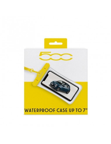 Fiat 500 Bolsa Impermeable IPX8 para Smartphone hasta 7" Amarilla