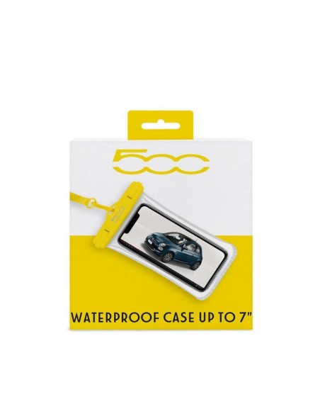 Fiat 500 Bolsa Impermeable IPX8 para Smartphone hasta 7" Amarilla