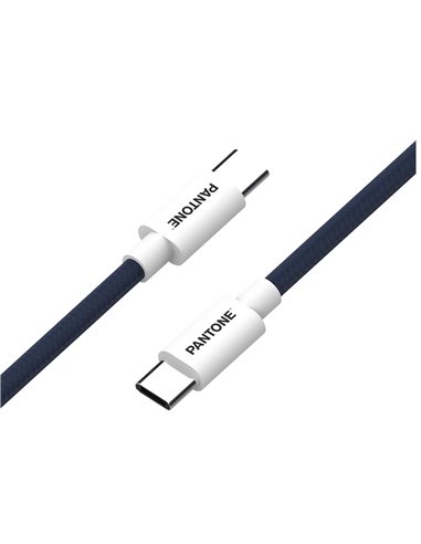 Pantone Cable USB-C a USB-C 60W 2.4A Azul 1.5m