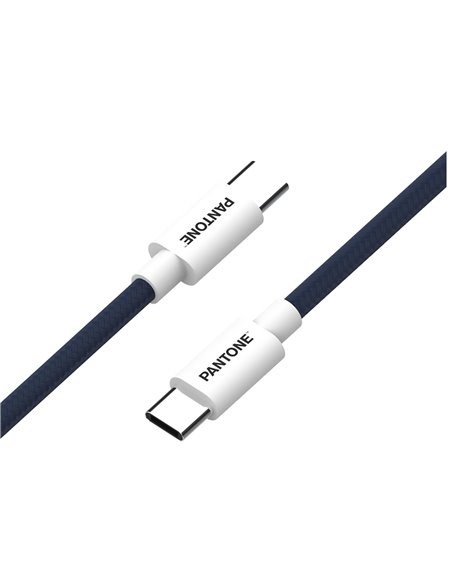 Pantone Cable USB-C a USB-C 60W 2.4A Azul 1.5m
