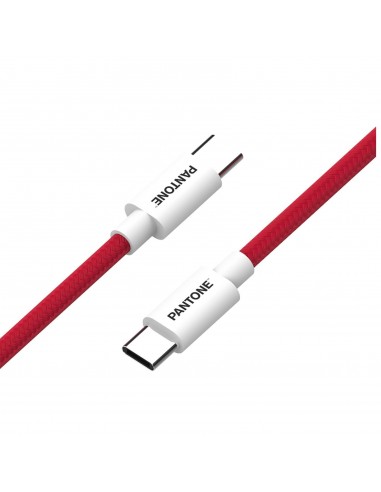 Pantone Cable USB-C a USB-C 60W 2.4A Rojo 1.5m