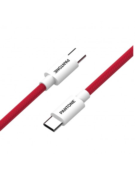 Pantone Cable USB-C a USB-C 60W 2.4A Rojo 1.5m