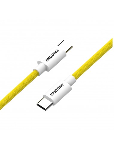 Pantone Cable USB-C a USB-C 60W 2.4A Amarillo 1.5m