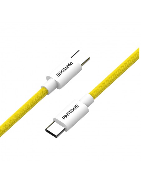 Pantone Cable USB-C a USB-C 60W 2.4A Amarillo 1.5m