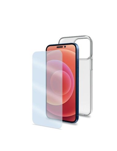 Celly Funda Transparente + Protector de Pantalla para iPhone 14 Pro Max