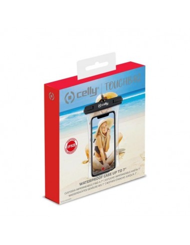 Celly Bolsa Impermeable IPX8 para Smartphone hasta 7" Negra