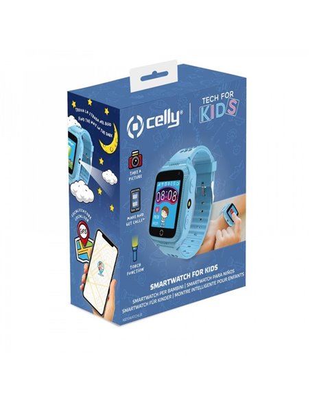 Celly KidsWatch Smartwatch para Niños Azul con SIM Localizador