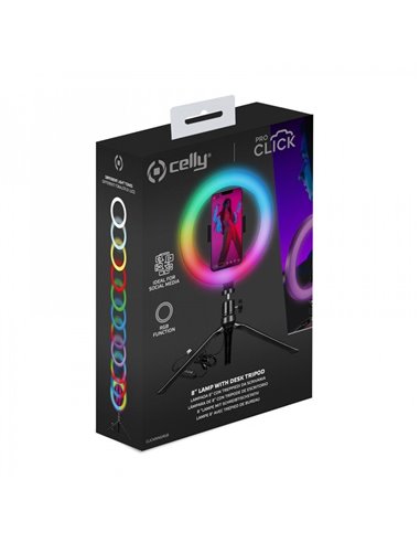 Celly Aro de Luz RGB 8" con Trípode