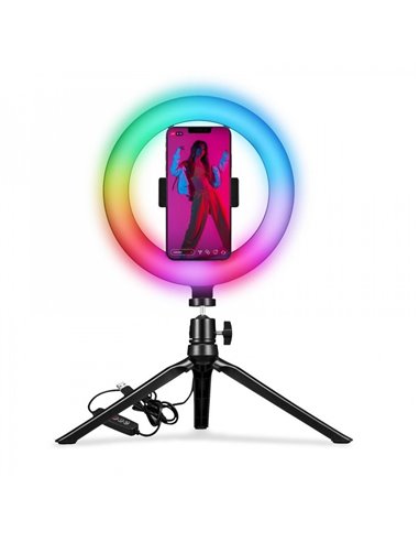Celly Aro de Luz RGB 8" con Trípode