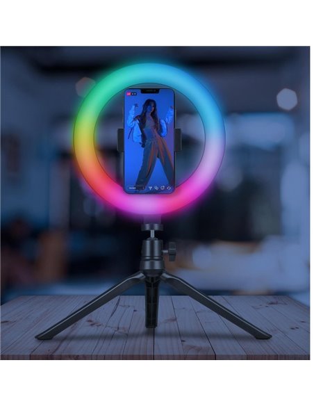 Celly Aro de Luz RGB 8" con Trípode