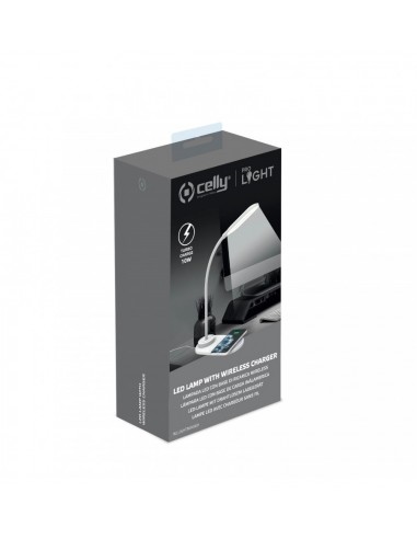 Celly WlLightMini Lámpara Led con Base de Carga 10W Inalámbrica Blanca