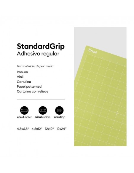 Cricut Tapete Standard Grip Machine Mat M3 30.5 x 30.5 cm Verde