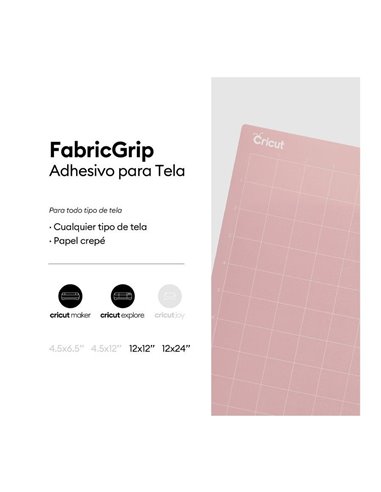 Cricut Tapete de Corte Joy Fabric Grip Mat 30.5 x 30.5cm Rosa