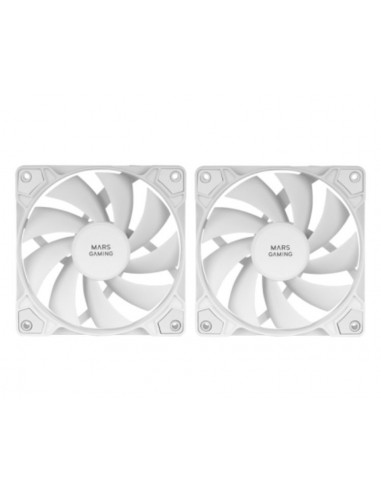Mars Gaming MF-PROX2 Kit 2 Ventiladores Silenciosos Blanco