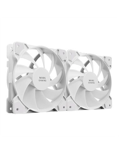 Mars Gaming MF-PROX2 Kit 2 Ventiladores Silenciosos Blanco