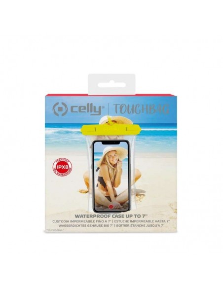 Celly Bolsa Impermeable IPX8 para Smartphone hasta 7" Amarilla