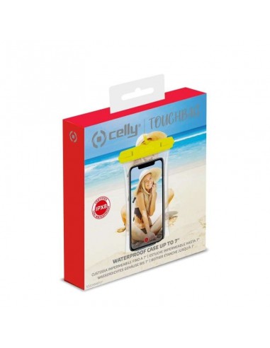 Celly Bolsa Impermeable IPX8 para Smartphone hasta 7" Amarilla