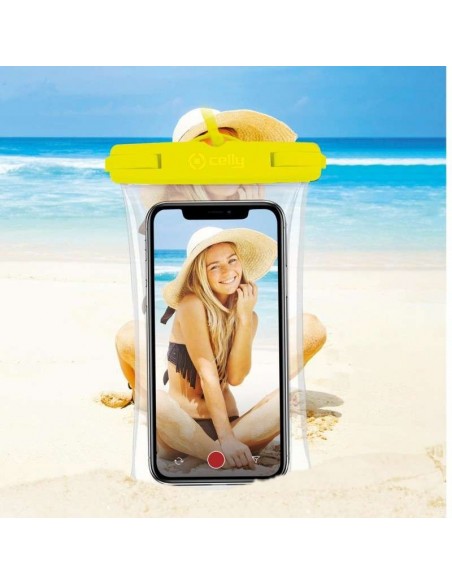Celly Bolsa Impermeable IPX8 para Smartphone hasta 7" Amarilla