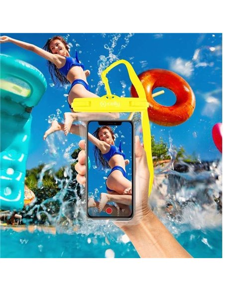 Celly Bolsa Impermeable IPX8 para Smartphone hasta 7" Amarilla