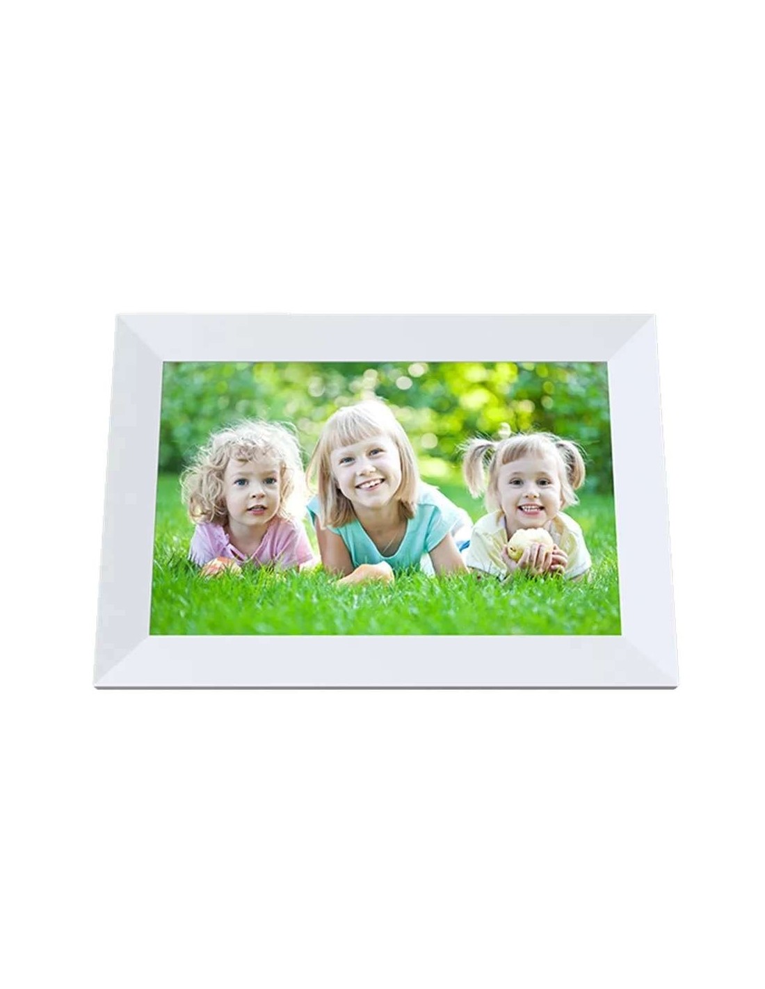 Produktbild von Denver PFF-1064W Digitaler Wi-Fi Bilderrahmen – 10,1 Zoll Full HD Ips Touchscreen Integrierte Frameo Software Drahtloses Teilen Timer Funktion 16gb Speicher Wei