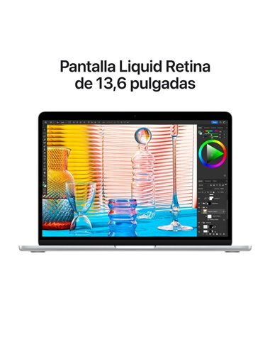 Apple Macbook Air Apple M2/ 8GB/ 512 GB SSD/ GPU Deca Core/ 13.6" Plata