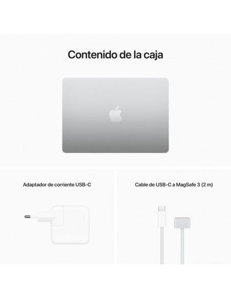 Apple Macbook Air Apple M2/ 8GB/ 512 GB SSD/ GPU Deca Core/ 13.6" Plata
