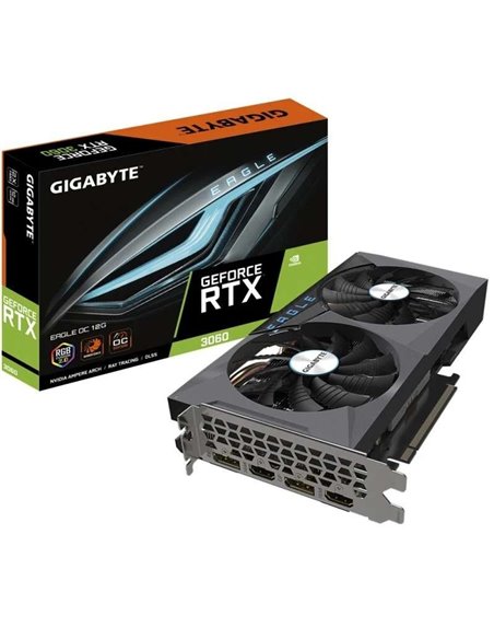 Gigabyte GeForce RTX 3060 EAGLE OC 12GB GDDR6 Rev 2.0 (LHR) Tarjeta Gráfica