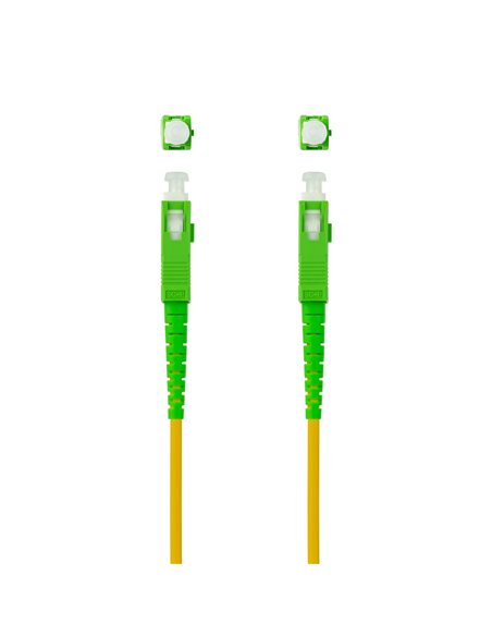 Nanocable Cable de Fibra Óptica SC/APC a SC/APC Monomodo Simplex LSZH 30m Amarillo