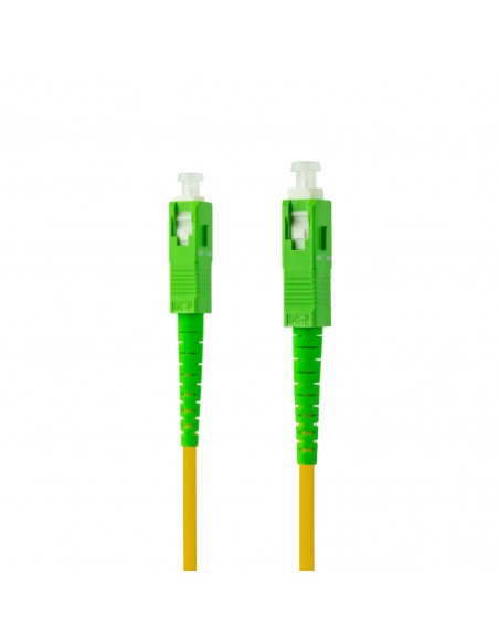 Nanocable Cable de Fibra Óptica SC/APC a SC/APC Monomodo Simplex LSZH 30m Amarillo
