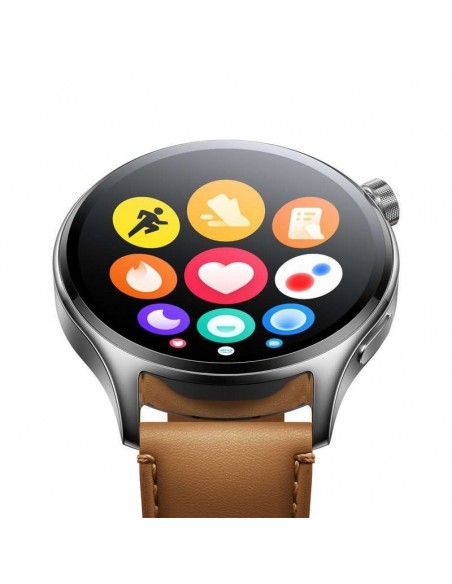 Xiaomi Watch S1 Pro Reloj Smartwatch Plata con Correa de Cuero Marrón