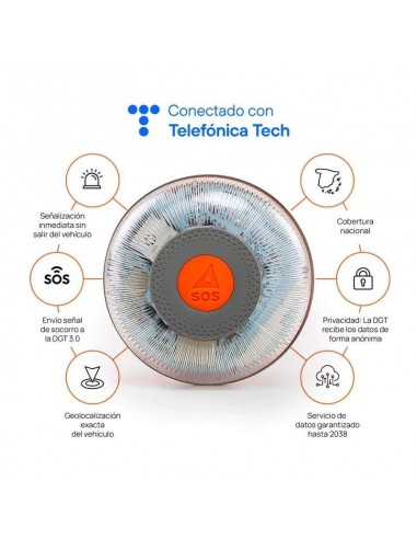 FlashLED SOS Baliza Señalización V16 Conectada IoT Homologada DGT 3.0