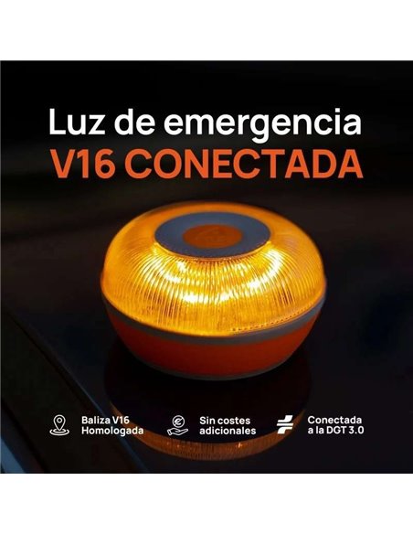FlashLED SOS Baliza Señalización V16 Conectada IoT Homologada DGT 3.0
