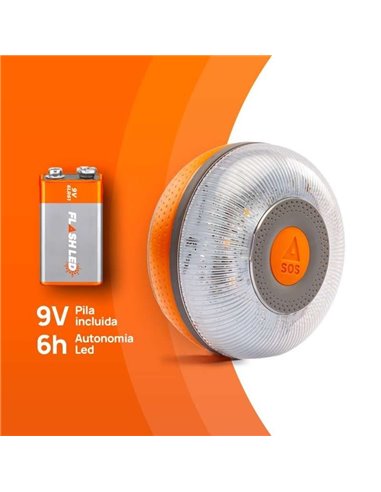 FlashLED SOS Baliza Señalización V16 Conectada IoT Homologada DGT 3.0