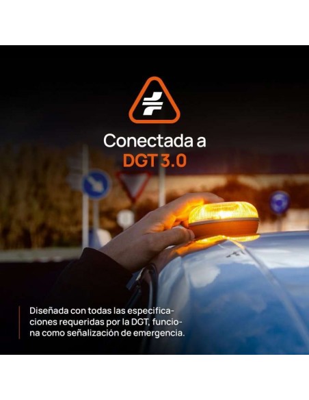 FlashLED SOS Baliza Señalización V16 Conectada IoT Homologada DGT 3.0
