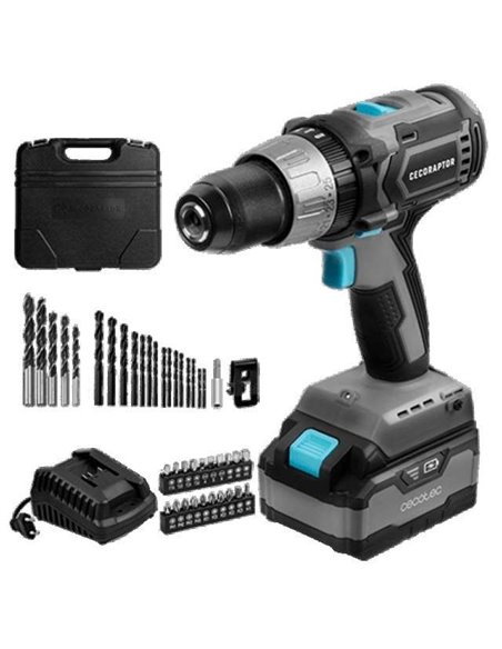 Cecotec CecoRaptor Perfect Drill 4020 X-Treme. Taladro Atornillador, Perforador y Percutor de Batería 20V
