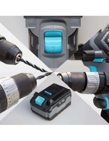 Cecotec CecoRaptor Perfect Drill 4020 X-Treme. Taladro Atornillador, Perforador y Percutor de Batería 20V