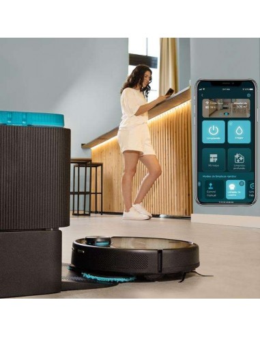 Cecotec Conga 11090 Spin Revolution Home&Wash con base de autovaciado, autolimpieza y secado de fregonas