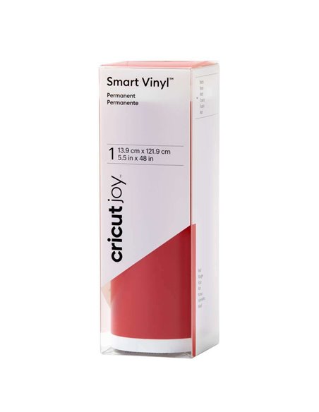 Cricut Joy Smart Vinilo Permanente Rojo Mate 13.9 cm x 121.9 cm