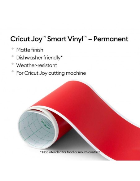 Cricut Joy Smart Vinilo Permanente Rojo Mate 13.9 cm x 121.9 cm