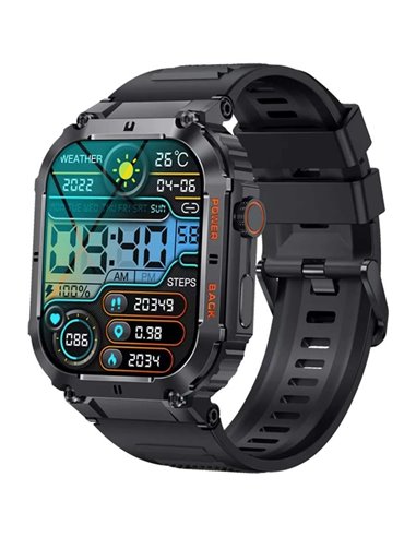 Denver SWC-191B Smartwatch Función llamada por Bluetooth Negro