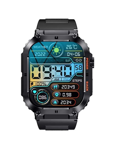 Denver SWC-191B Smartwatch Función llamada por Bluetooth Negro