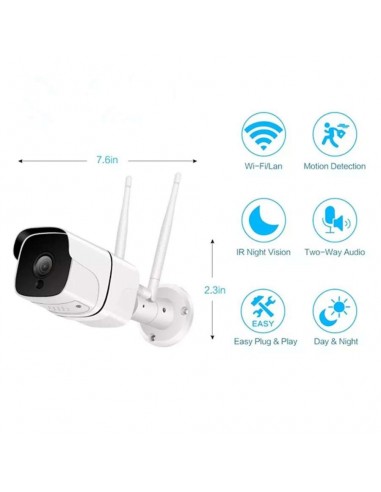 Denver SHO-110 Cámara IP digital para exteriores con LED IR 720p