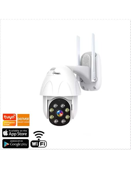 Denver IOC-221 Cámara domo IP digital para exteriores con LED IR 1080p
