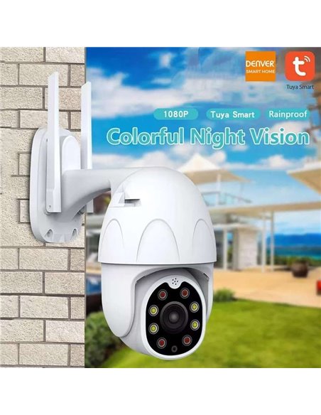 Denver IOC-221 Cámara domo IP digital para exteriores con LED IR 1080p