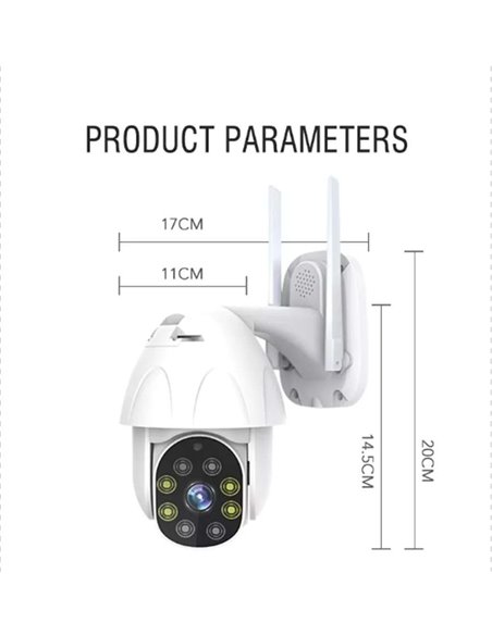 Denver IOC-221 Cámara domo IP digital para exteriores con LED IR 1080p