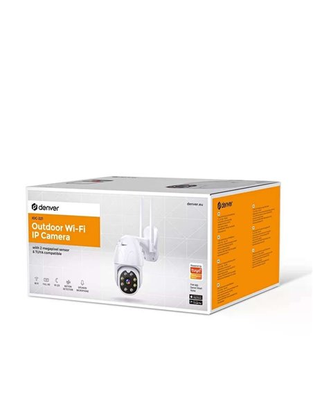 Denver IOC-221 Cámara domo IP digital para exteriores con LED IR 1080p