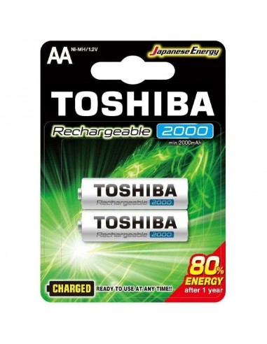 Toshiba Pack de 2 Pilas AA Recargables 1.2V