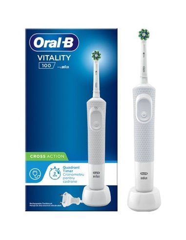 Oral-B Vitality 100 Crossaction V3 Cepillo de Dientes Eléctrico Blanco