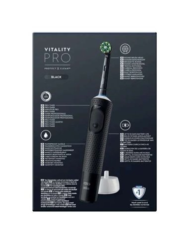 Oral-B Vitality Pro Duo Cepillos de Dientes Eléctricos Negro y Blanco + Cargador