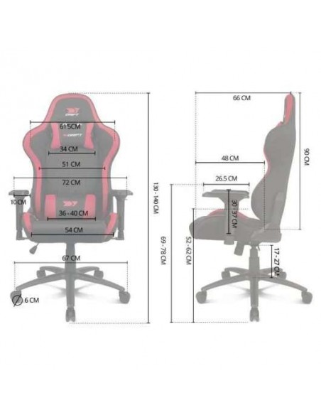 Drift DR110 Silla Gaming Negra/Roja